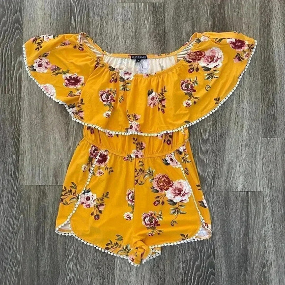 Womens Riley & James Yellow Romper - M - Picture 1 of 5